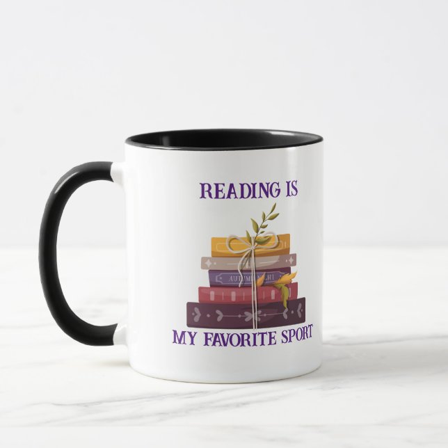 Reading Is My Favorite Sport  Mug (Left)