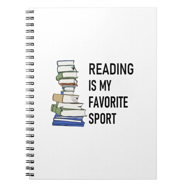 Reading is My Favorite Sport Notebook (Front)