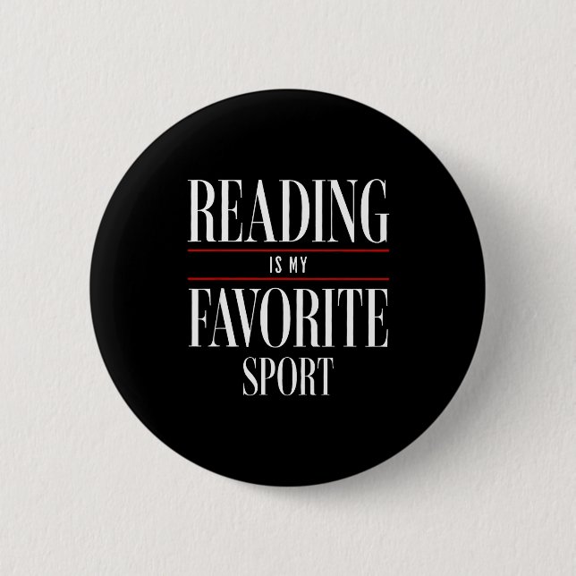 Reading Is My Favorite Srt Book Lover Funny Saying Button (Front)