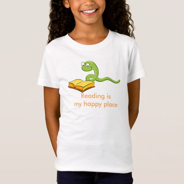reading is my happy place t shirt. T-Shirt (Front)