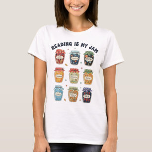 Reading Is My Jam Book Lover Bookish Librarian  T-Shirt