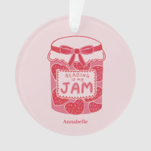 Reading is my jam book lover ornament