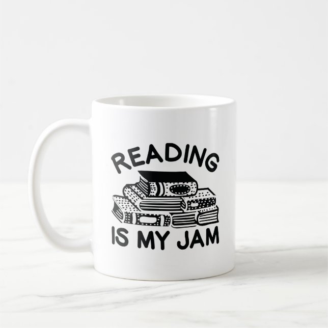 Reading Is My Jam Coffee Mug (Left)