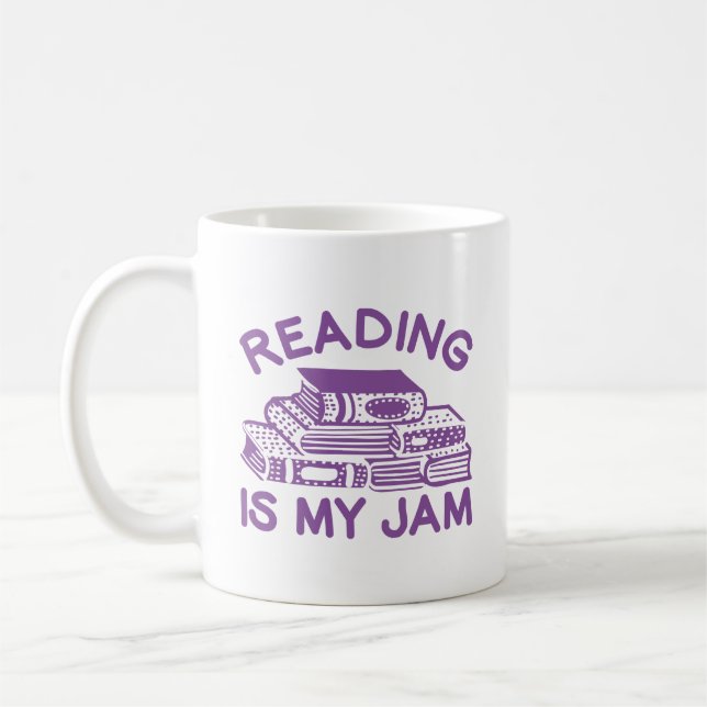 Reading Is My Jam Coffee Mug (Left)