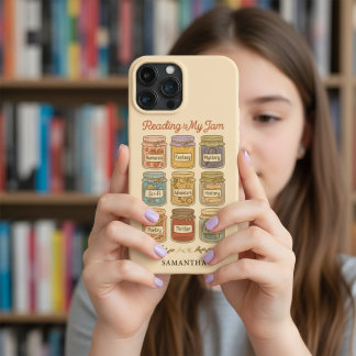 Reading Is My Jam Cute Book Lover Genre Jars iPhone 13 Pro Max Case