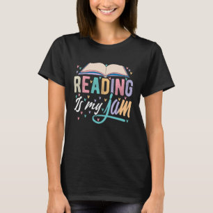 Reading is my Jam Rainbow Cute Teacher Librarian 1 T-Shirt
