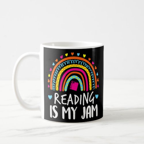 Reading Is My Jam Rainbow Teacher Book Nerds Bookw Coffee Mug