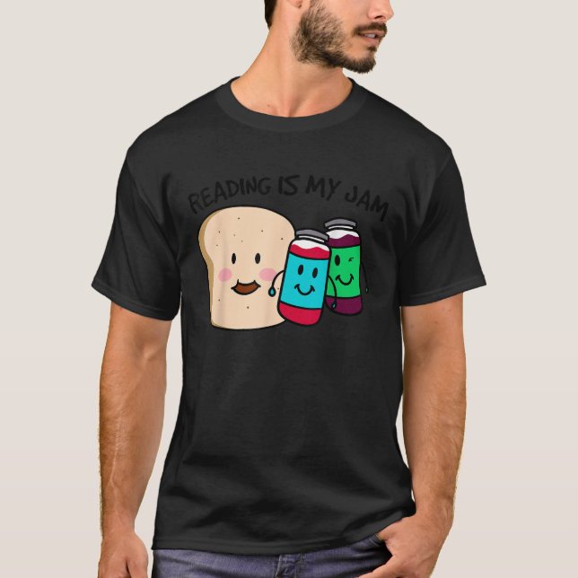 Reading Is My Jam Shirt Bookworm Men Women T Shirt (Front)