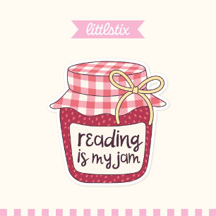 Reading is My Jam Sticker