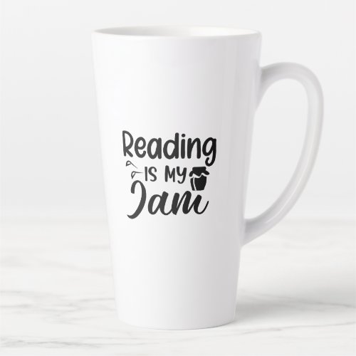 Reading is my jam T_Shirt Throw Pillow Two_Tone Co Latte Mug