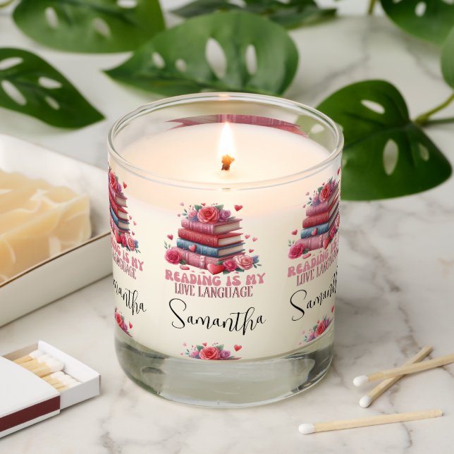 Reading is my love language, book lover scented candle (Lit)
