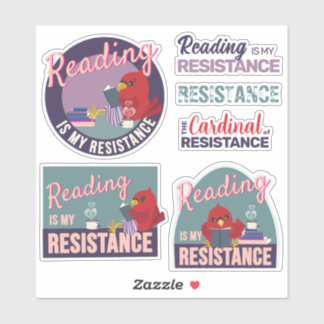 "Reading is My Resistance" sticker collection