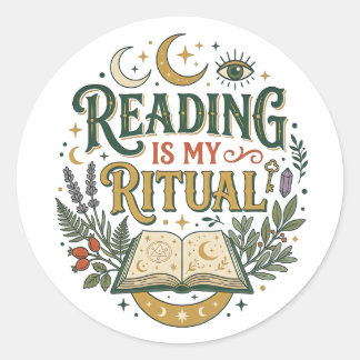 Reading Is My Ritual Sticker Celestial Book Lover