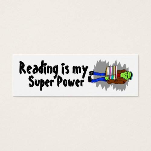 Reading Is My Super Power Mini Bookmarker Business Cards