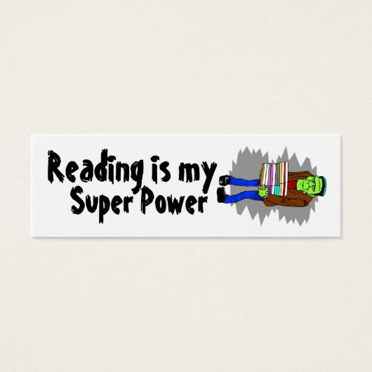 Reading Is My Super Power Mini Bookmarker (Front)