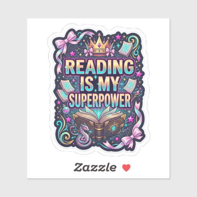 Reading is my Superpower - fantasy fiction Sticker (Sheet)