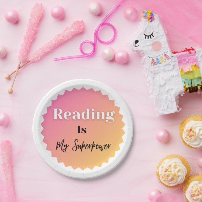 Reading Is My Superpower Paper Plates (Party)