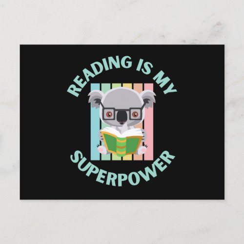 reading is my superpower postcard