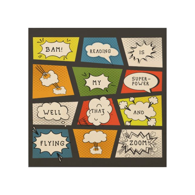 Reading is my Superpower Wood Wall Art (Front)