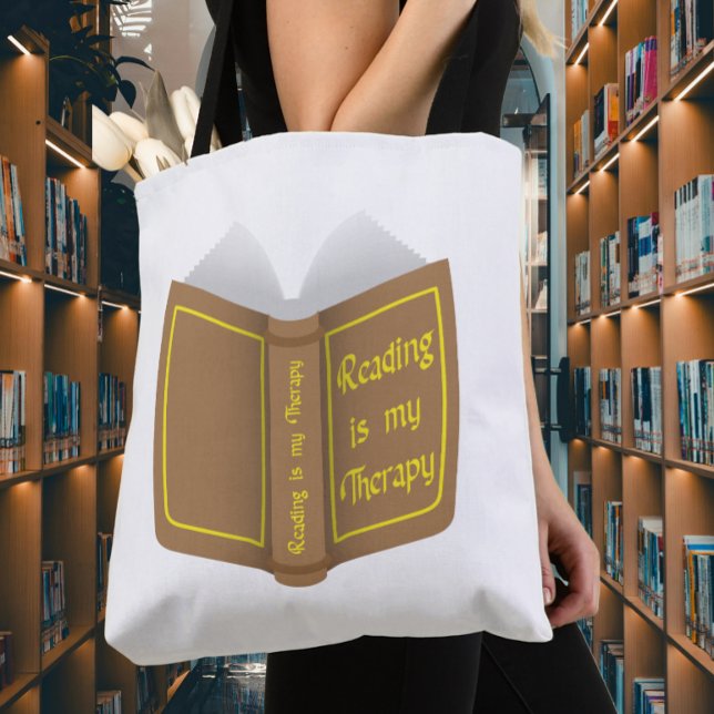 Reading is my Therapy Tote Bag (Creator Uploaded)