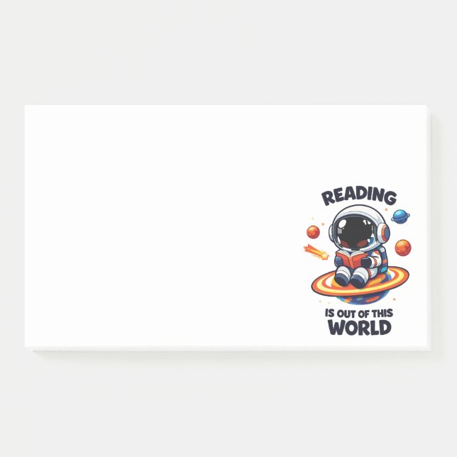 Reading is out of this world post-it notes (Front)