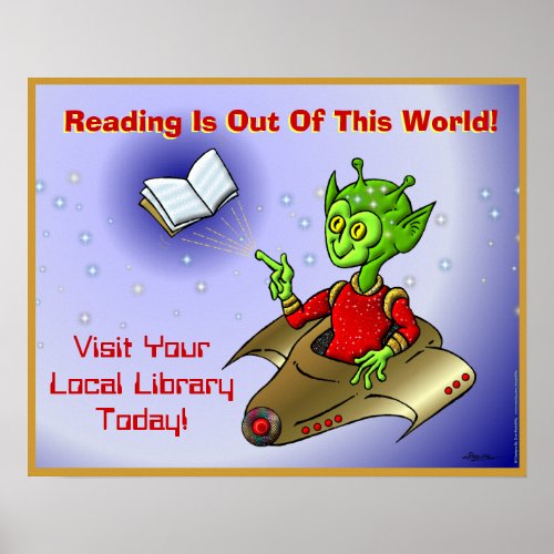 Reading Is Out Of This World Poster