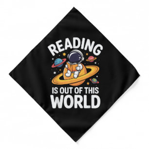 Reading is Out of This World Space Funny Books Lov Bandana