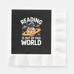 Reading is Out of This World Space Funny Books Lov Napkins