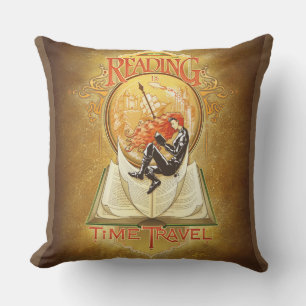Reading is Time Travel Throw Pillow