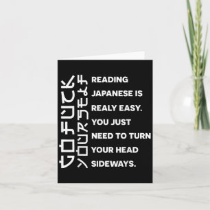 Reading Japanese Is Really Easy Shirt Student Quot Card