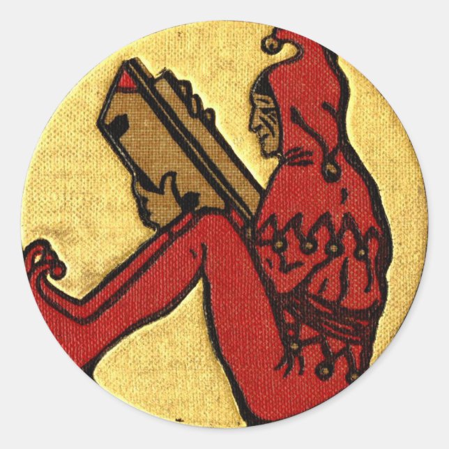 Reading Jester Classic Round Sticker (Front)