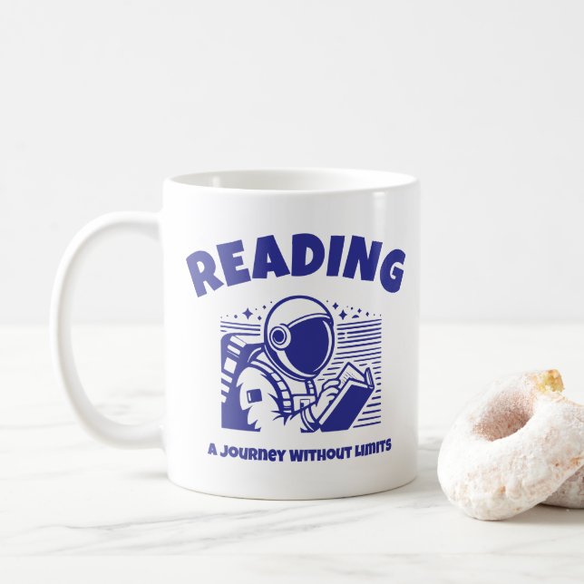 Reading Journey Without Limits - Personalize Coffee Mug (With Donut)