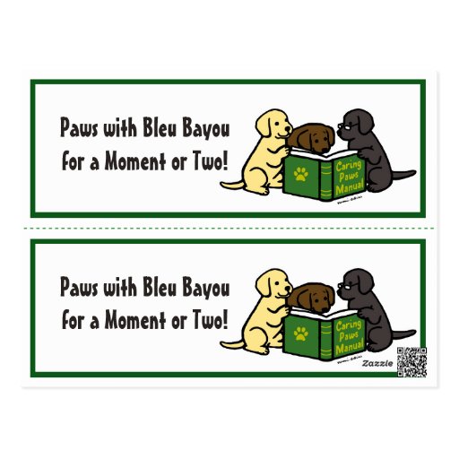 Reading Labrador Puppies Bookmarks Postcard 