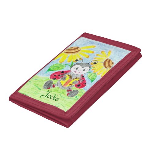 Reading ladybug kid wallet