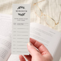 Reading List with Dates Personalized Name