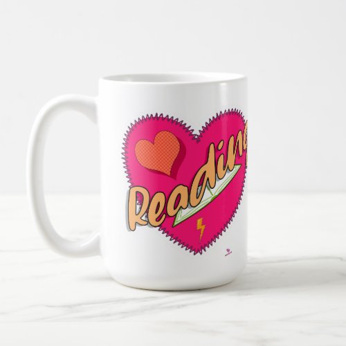 Reading Love Book Heart Motto Cute Design Coffee Mug