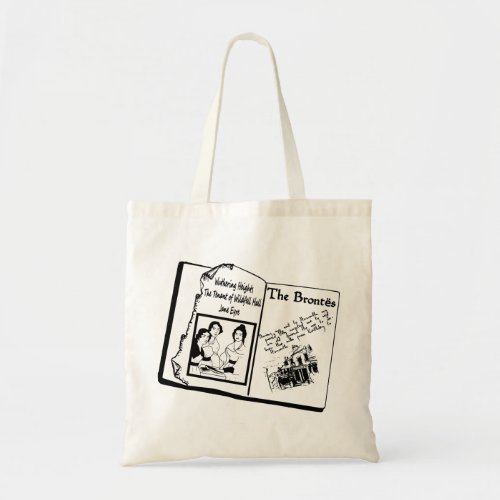 Reading Lover Book Lover Bibliophile Bronte Sister Tote Bag