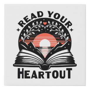 Reading Lover Read Your Heart Out Book Nerd Faux Canvas Print