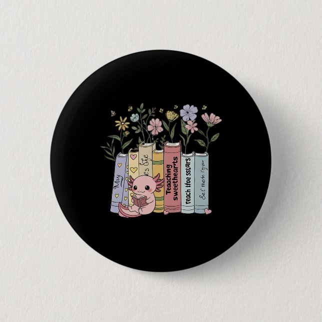 Reading Lover Teacher Educators Who Love Books Lib Button (Front)