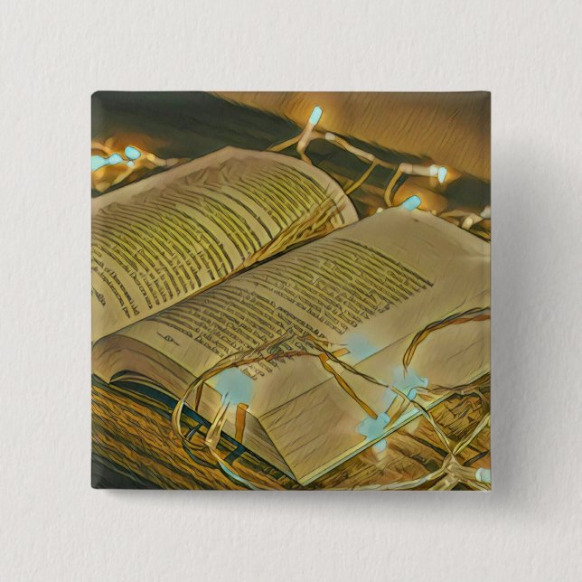 Reading Lovers Gift For Librarian Button (Front)