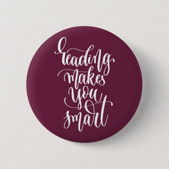Reading Makes You Smart Button (Front)