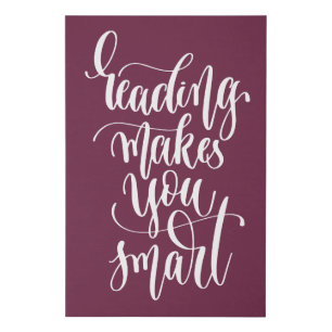 Reading Makes You Smart Faux Canvas Print