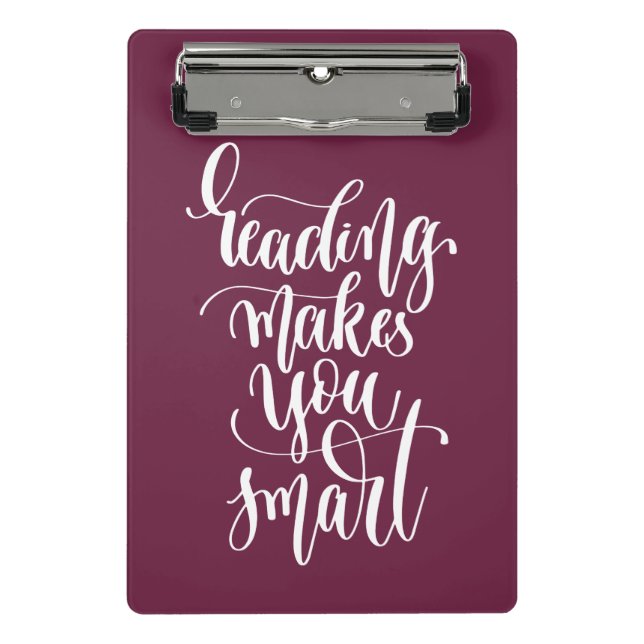 Reading Makes You Smart Mini Clipboard (Front)