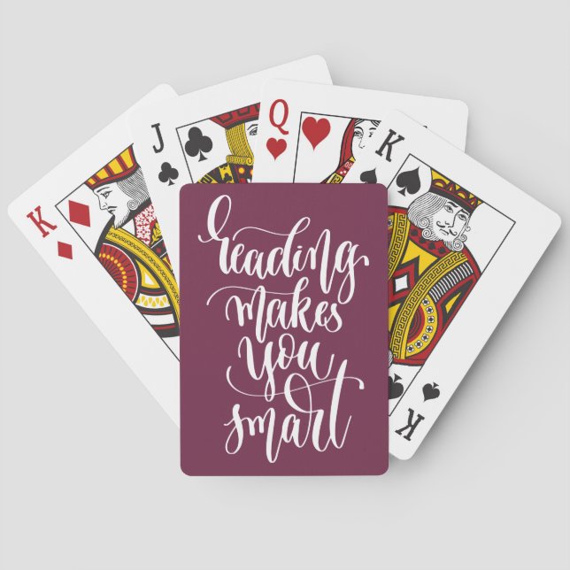 Reading Makes You Smart Poker Cards (Back)