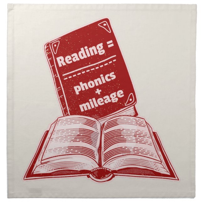 Reading mileage Phonics  Cloth Napkin (Front)