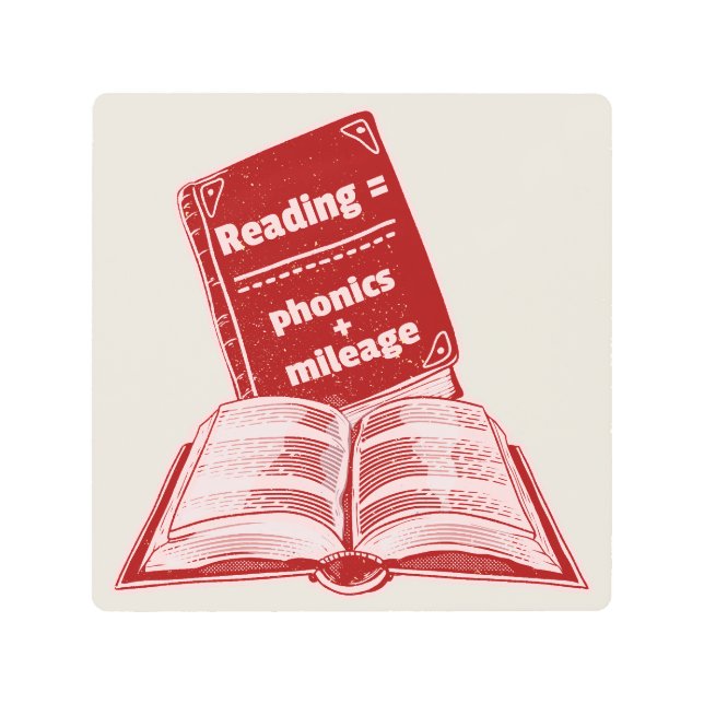 Reading mileage Phonics  Metal Print (Front)