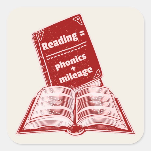 Reading mileage Phonics  Square Sticker (Front)