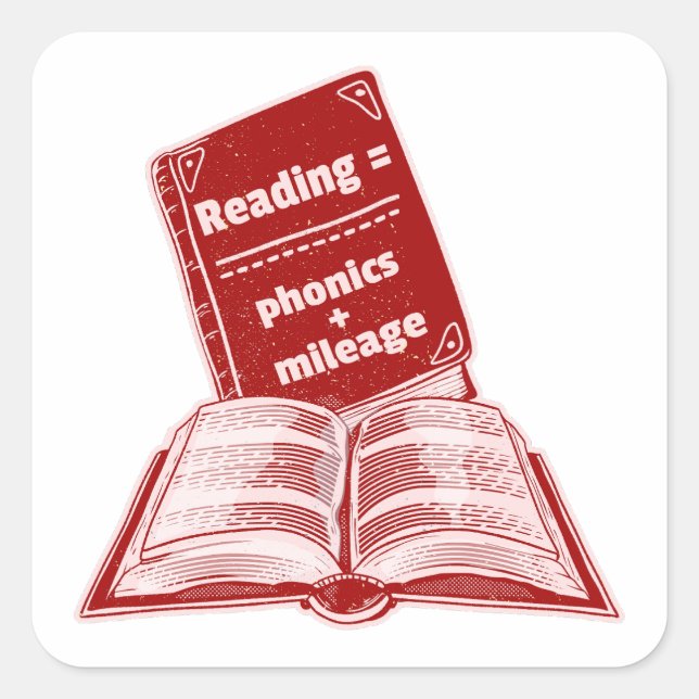 Reading mileage Phonics  Square Sticker (Front)