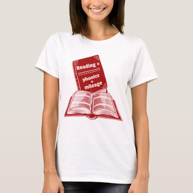 Reading mileage Phonics  T-Shirt (Front)