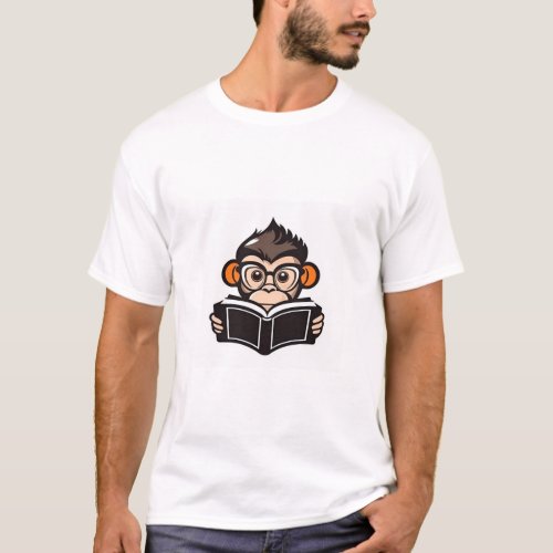 Reading Monkey  T_Shirt